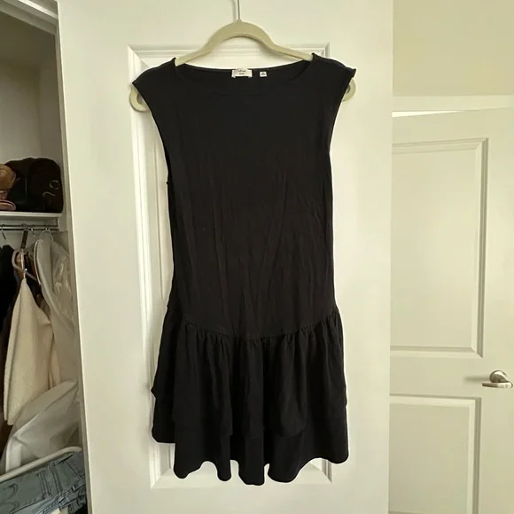 Wilfred Black Tiered Mini Dress - Picture 3 of 5